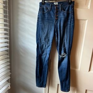 J. Crew 10' High Rise Toothpick Skinny Jeans